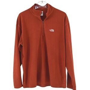 TKA 100 North Face Fleece Pullover Quarter Zip Burnt Orange University of Texas